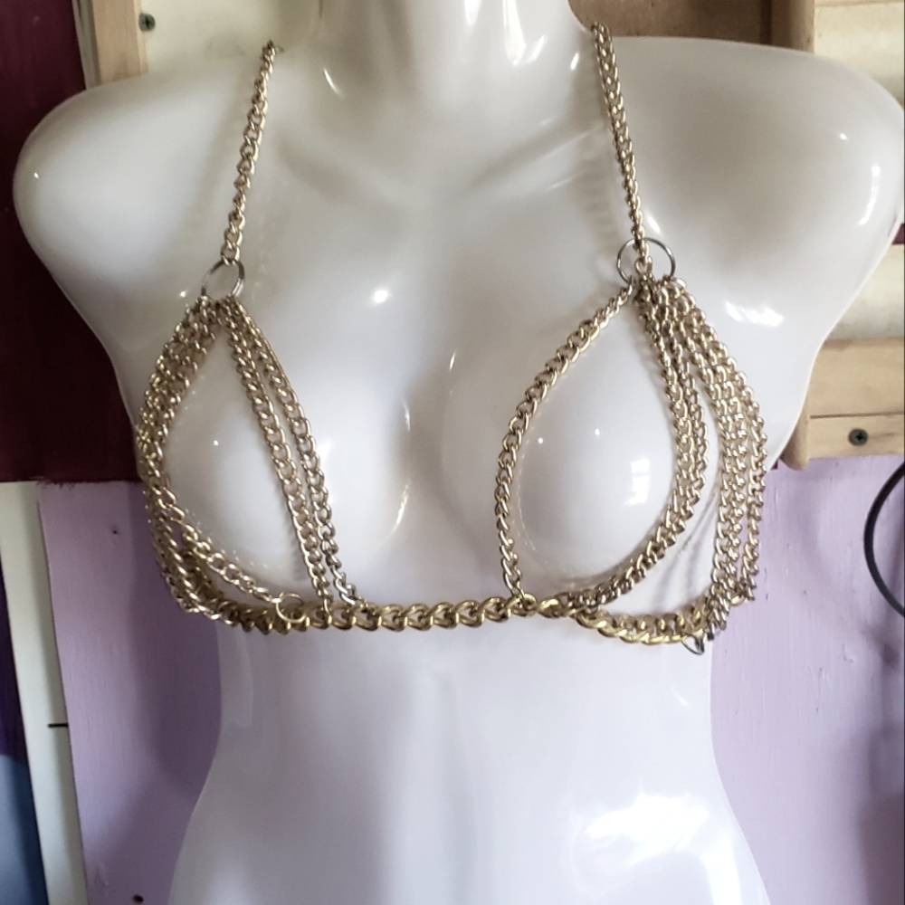 Chain bikini top